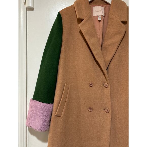 Hutch Blaire Coat Double Breasted Nude Green Lavender Size Small NWOT Timeless - Picture 6 of 16